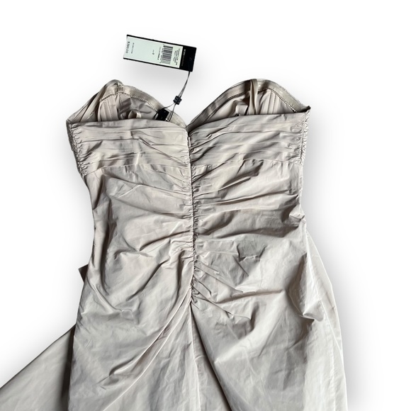 BCBGMaxAzria Beige Bow Sweetheart Cocktail Dress - Picture 4 of 6